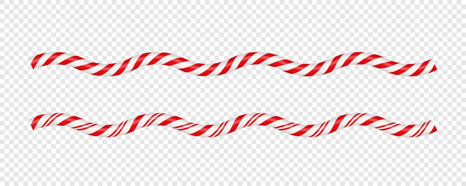 Christmas candy cane circle frame with red and white striped. Xmas border with striped candy lollipop pattern. Blank christmas and new year template. Vector illustration isolated on white background