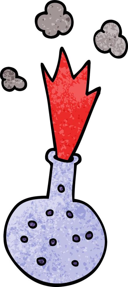 cartoon doodle chemical reaction vector
