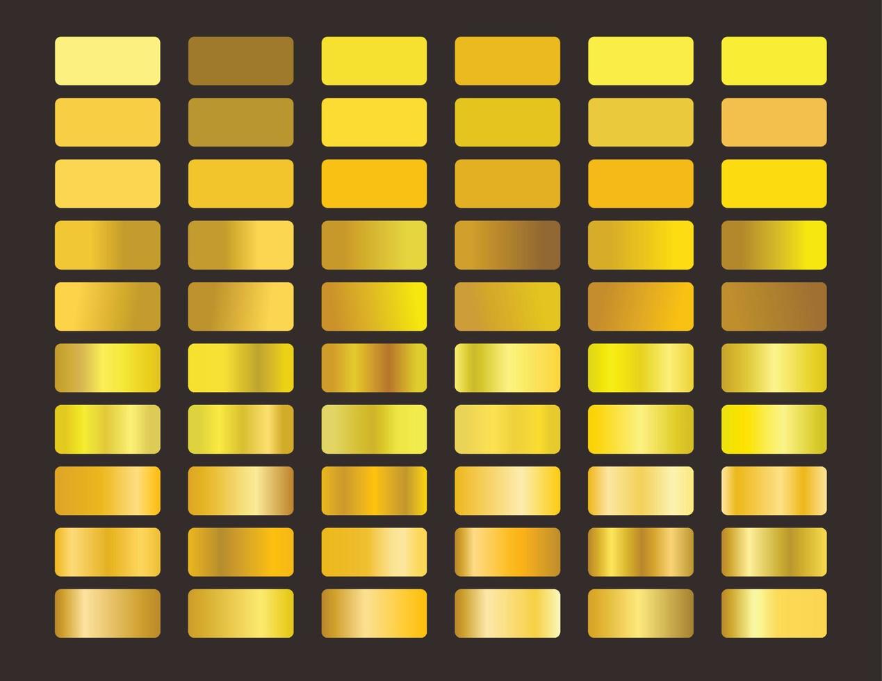 set gold gradient golden color collection vector illustration EPS10