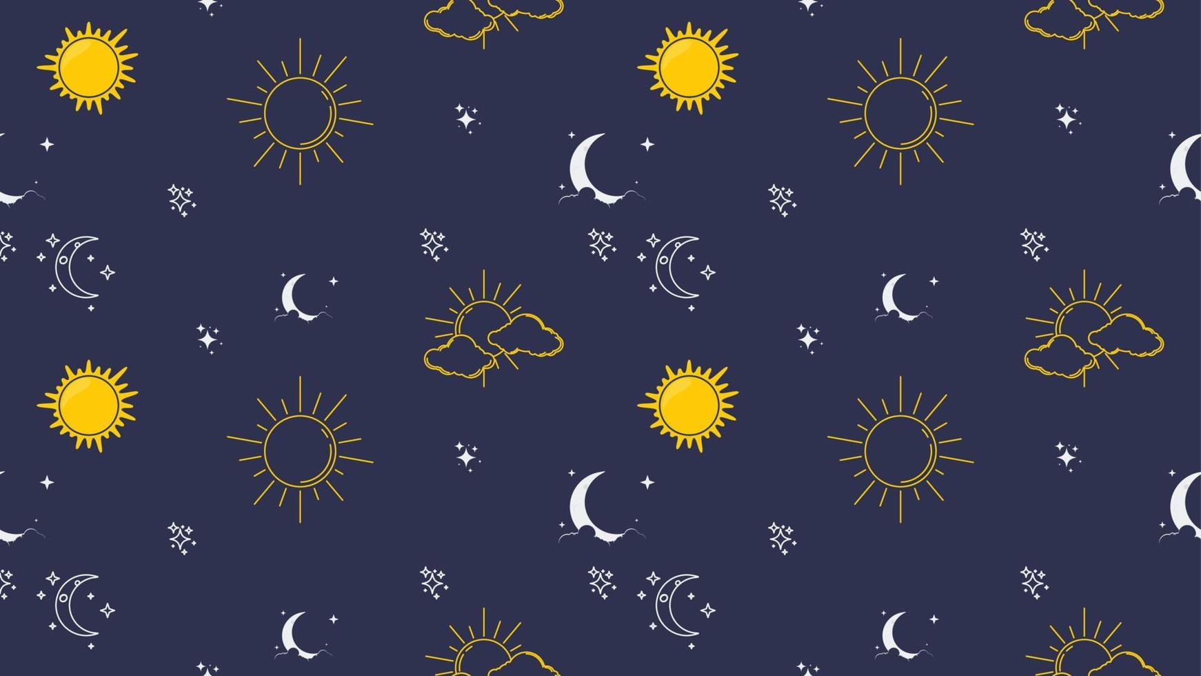 pattern suns, stars and moons icon vector illustration EPS10