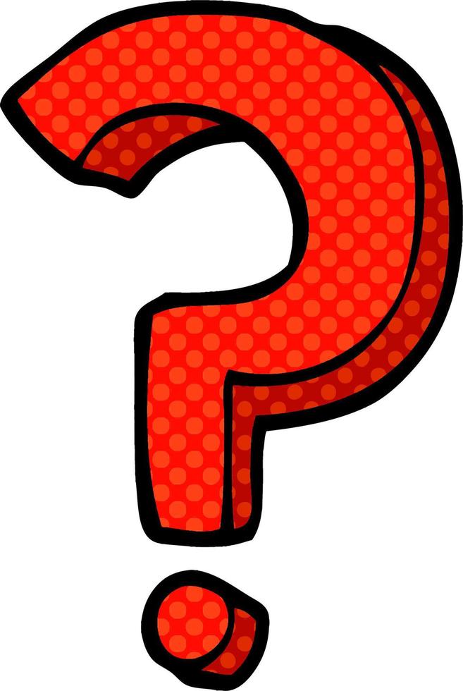 cartoon doodle question mark vector