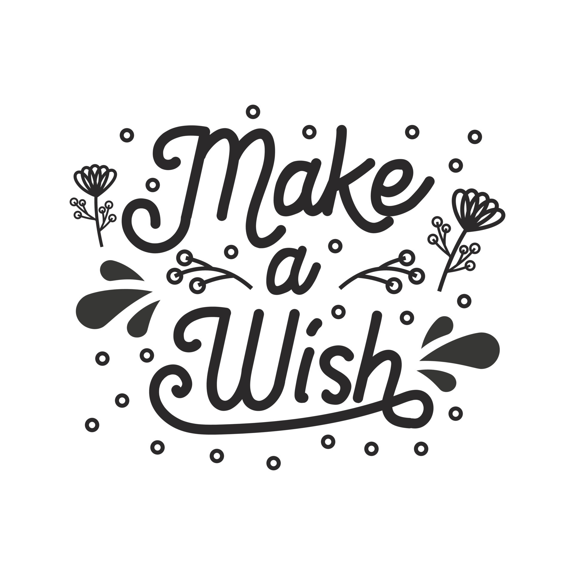 Make a wish, hand drawn vintage vector petals. Perfect for invitations, greeting cards, quotes
