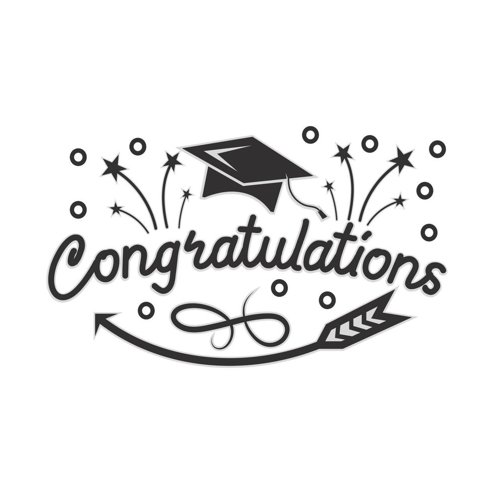 Graduation Congratulations Text, Typography, Toga element illustration,  Graduation, ideas for word signs 12148661 Vector Art at Vecteezy