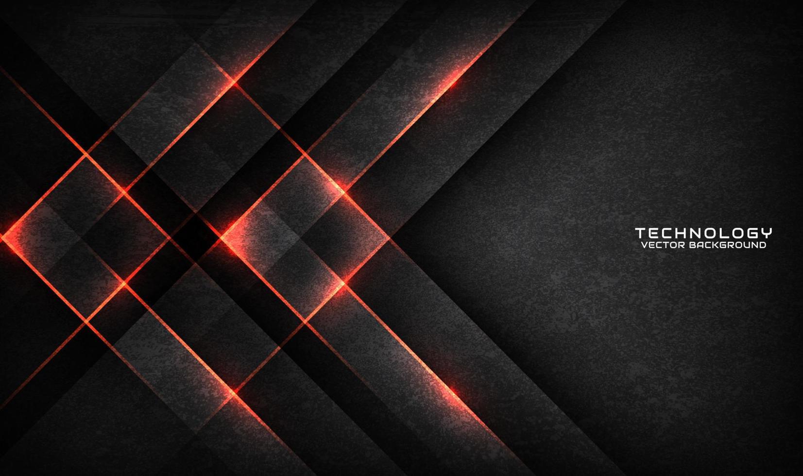 3D gray rough grunge technology abstract background overlap layer on dark space with orange light effect. Modern graphic design element cutout style concept for banner, flyer, card, or brochure cover vector