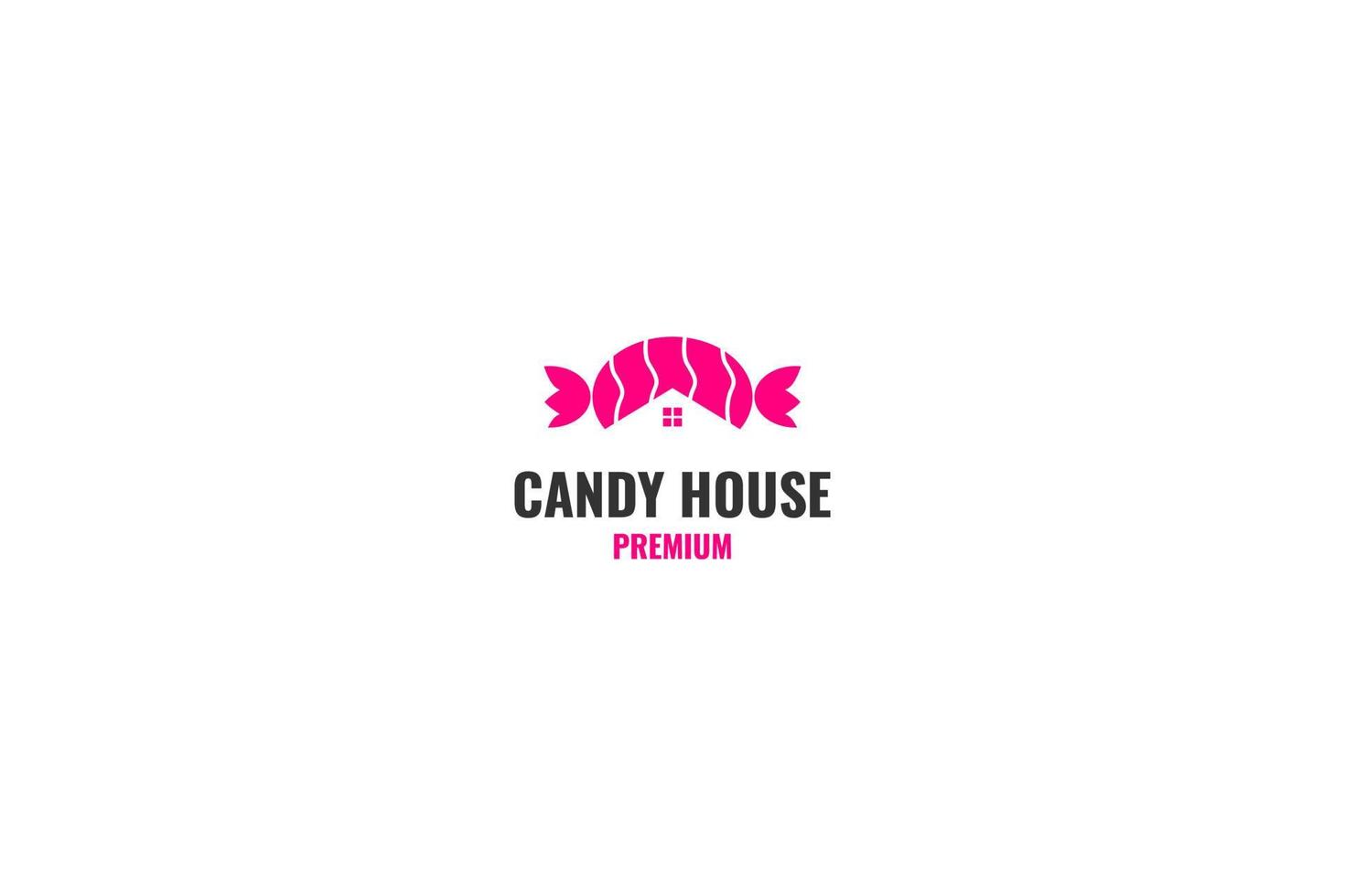 Flat candy house logo design vector