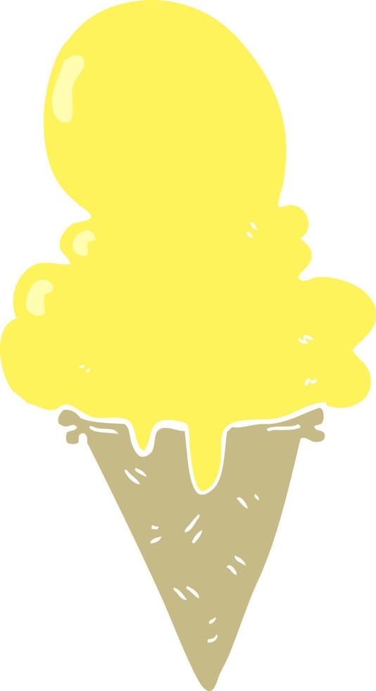 flat color style cartoon ice cream vector