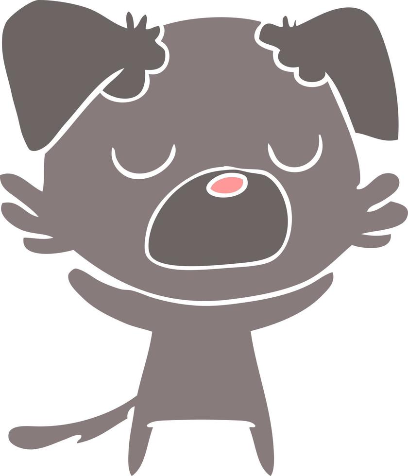 flat color style cartoon dog vector