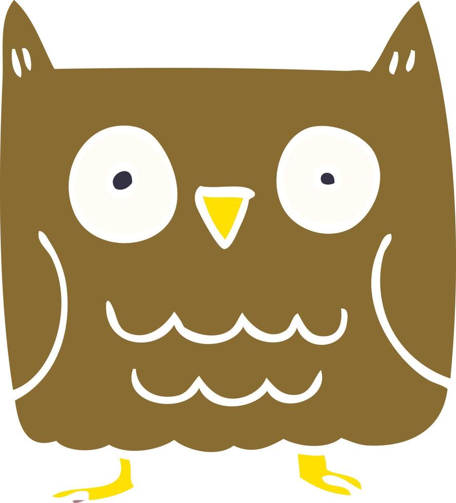 funny cartoon doodle owl vector