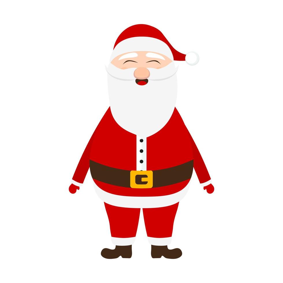 santa claus de pie sobre un fondo blanco vector