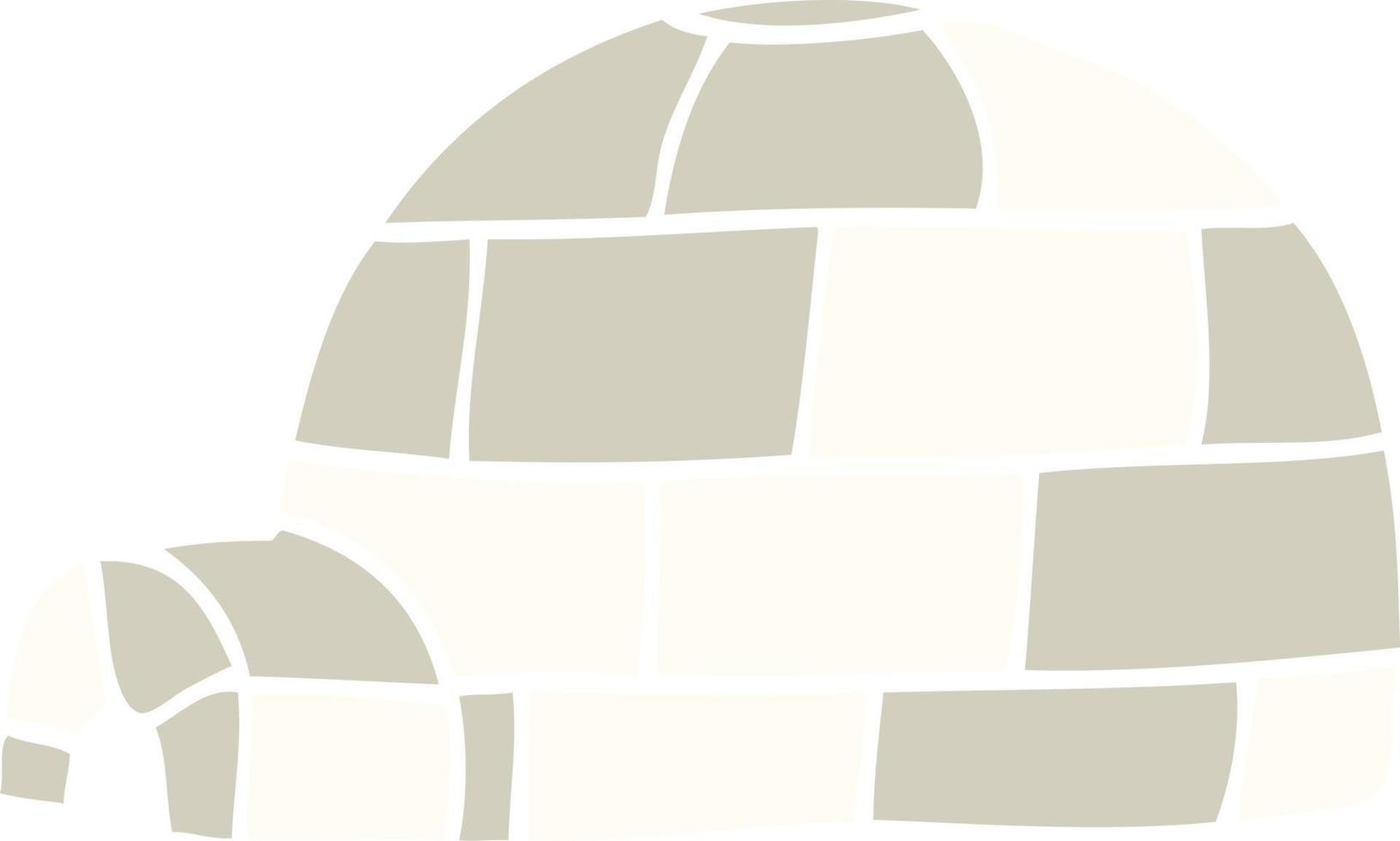 cartoon doodle igloo vector