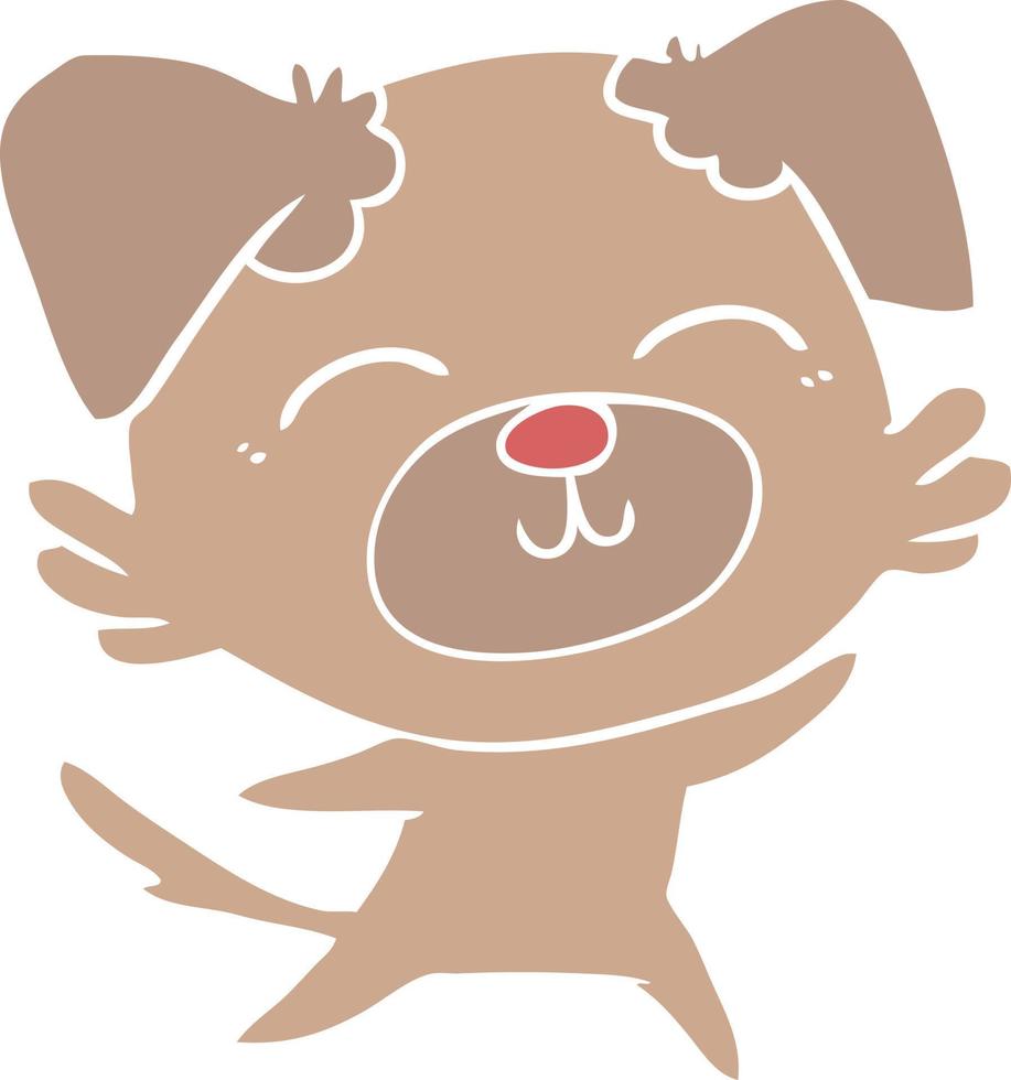 flat color style cartoon dog vector