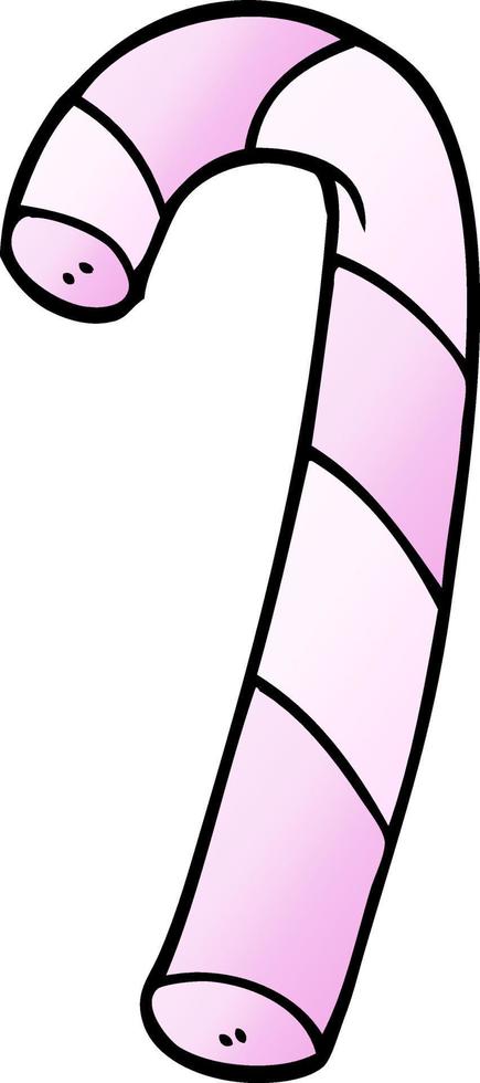 cartoon doodle pink candy canes vector