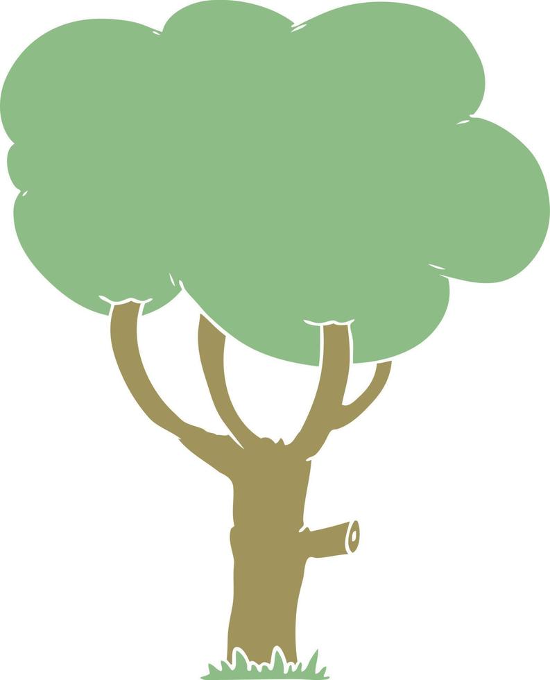 flat color style cartoon tree vector