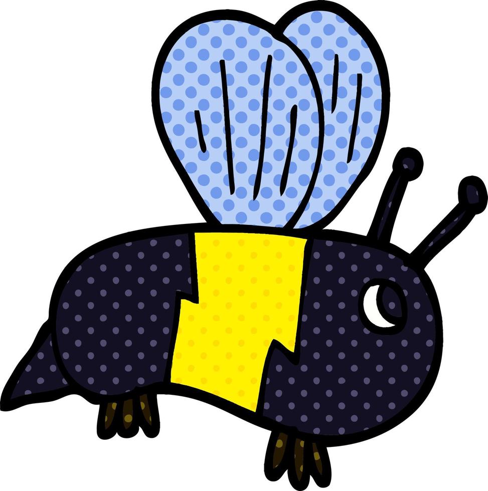 cartoon doodle bumble bee vector