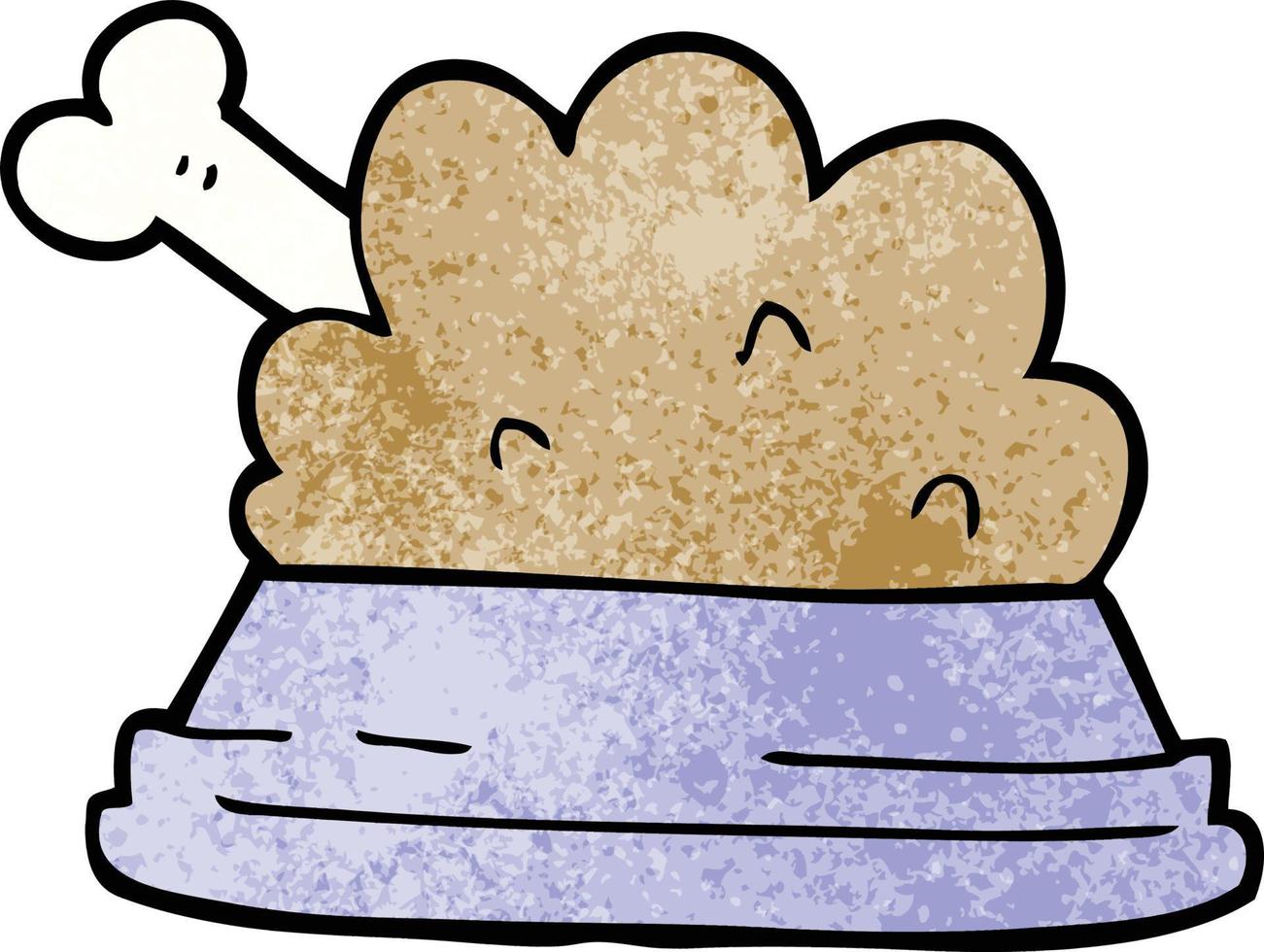 cartoon doodle pet food vector