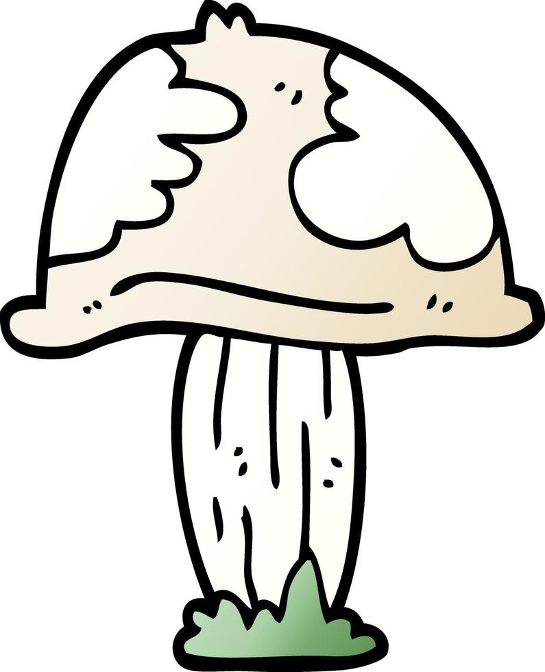 cartoon doodle wild mushroom vector