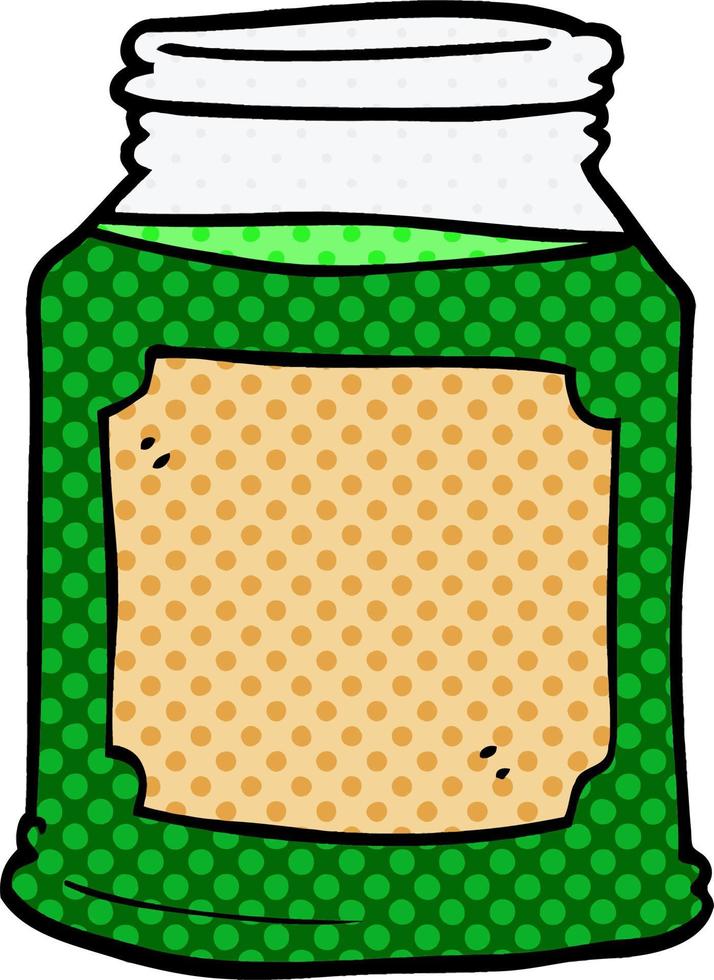 cartoon doodle liquid in a jar vector