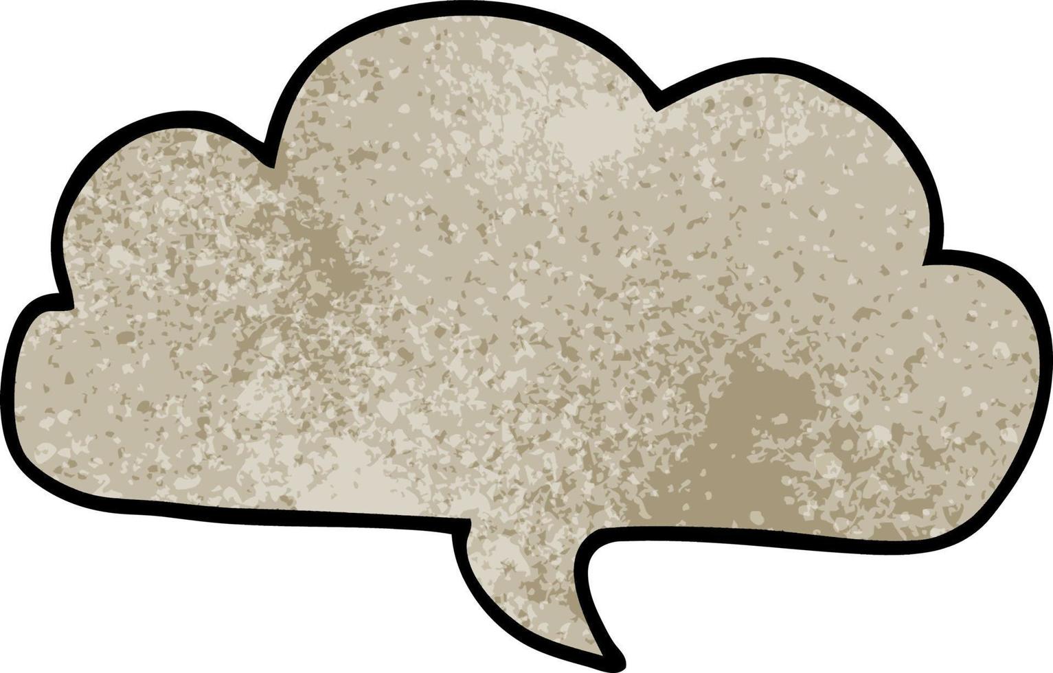 cartoon doodle cloud speech bubble vector
