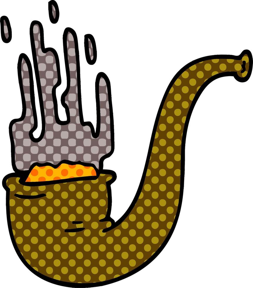 cartoon doodle smoking pipe vector