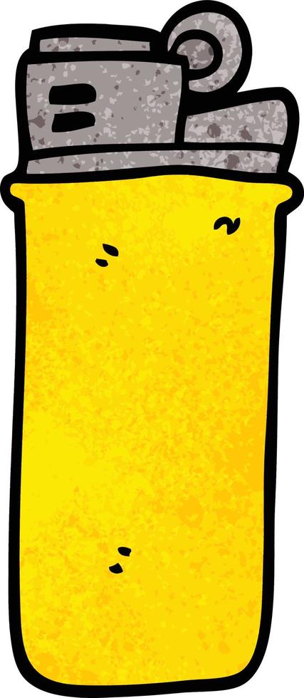 cartoon doodle disposable lighter vector