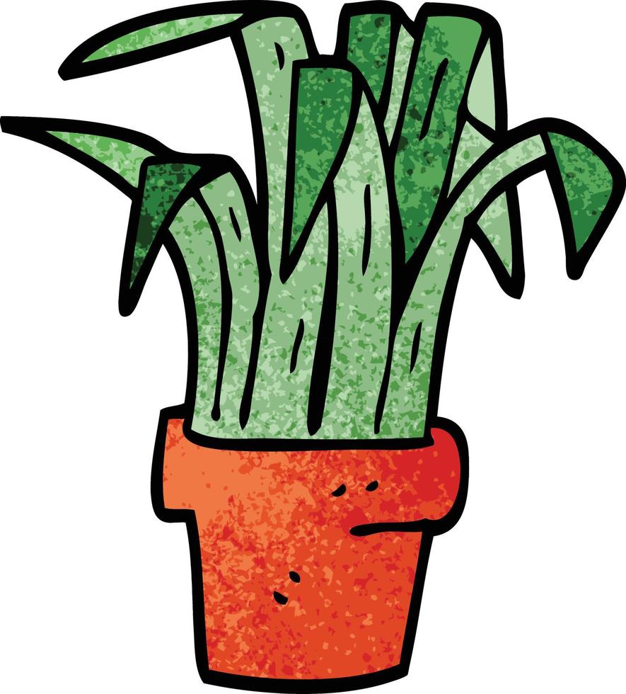 cartoon doodle indoor plant vector