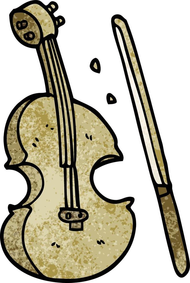 cartoon doodle violin and bow 12149447 Vector Art at Vecteezy