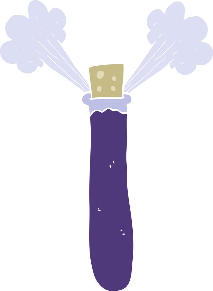 flat color illustration of a cartoon chemicals vector