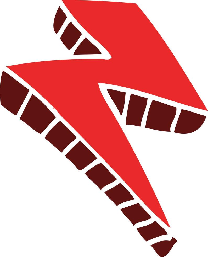 cartoon doodle lightning bolt vector