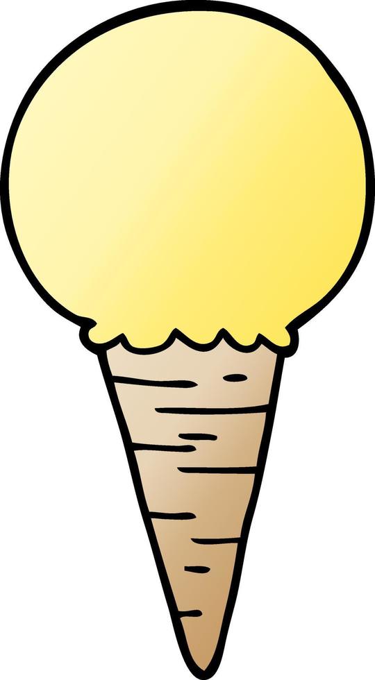 cartoon doodle ice cream cone vector
