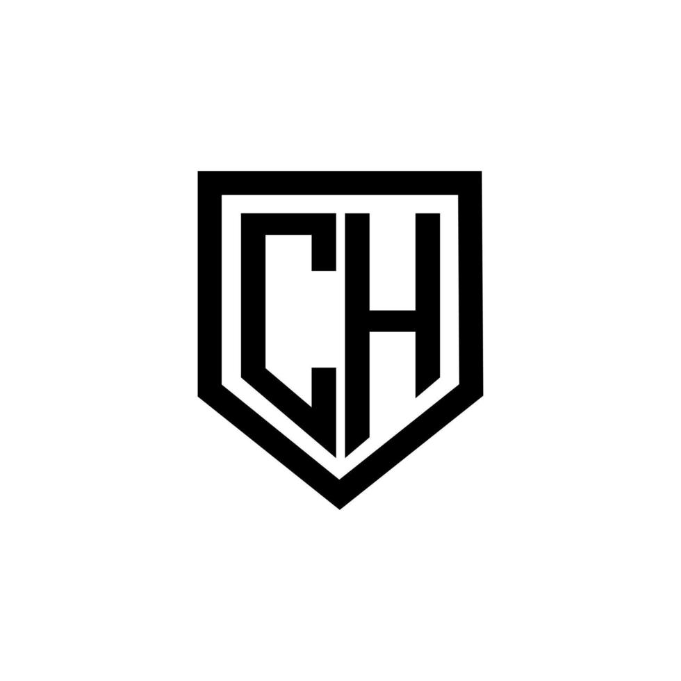 CH letter logo design with white background in illustrator. Vector logo, calligraphy designs for logo, Poster, Invitation, etc.