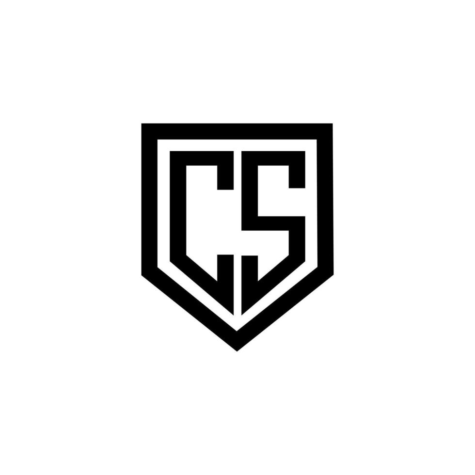 CS letter logo design with white background in illustrator. Vector logo, calligraphy designs for logo, Poster, Invitation, etc.