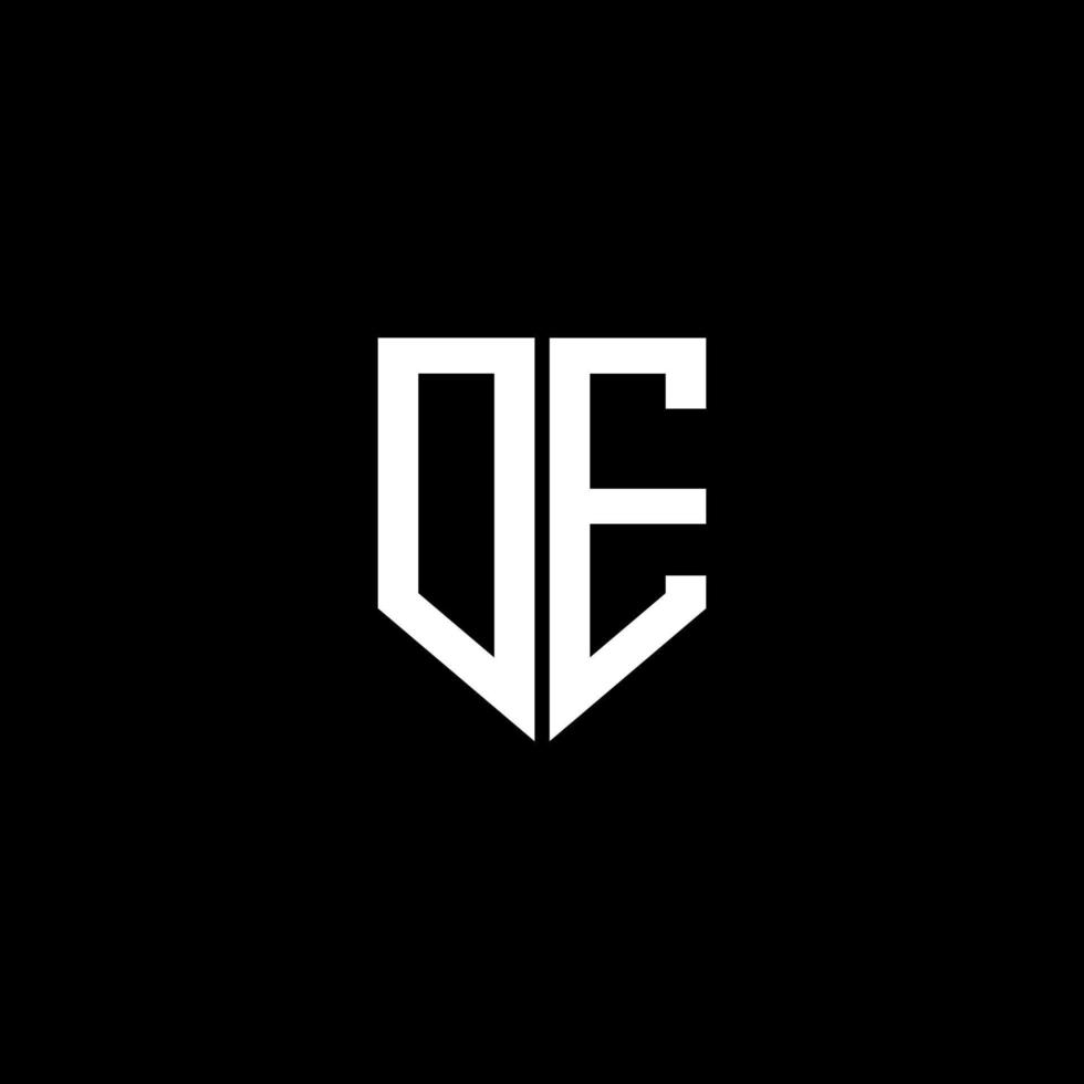 DE letter logo design with black background in illustrator. Vector logo, calligraphy designs for logo, Poster, Invitation, etc.