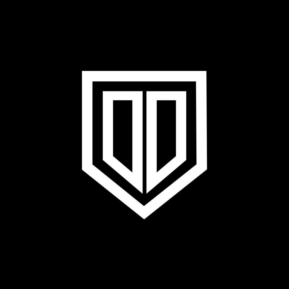 DO letter logo design with black background in illustrator. Vector logo, calligraphy designs for logo, Poster, Invitation, etc.