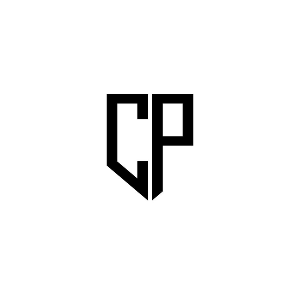 diseño de logotipo de letra cp con fondo blanco en illustrator. logotipo vectorial, diseños de caligrafía para logotipo, afiche, invitación, etc. vector