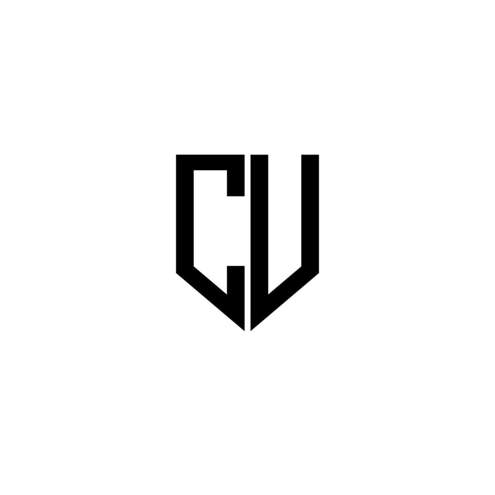 CU letter logo design with white background in illustrator. Vector logo, calligraphy designs for logo, Poster, Invitation, etc.