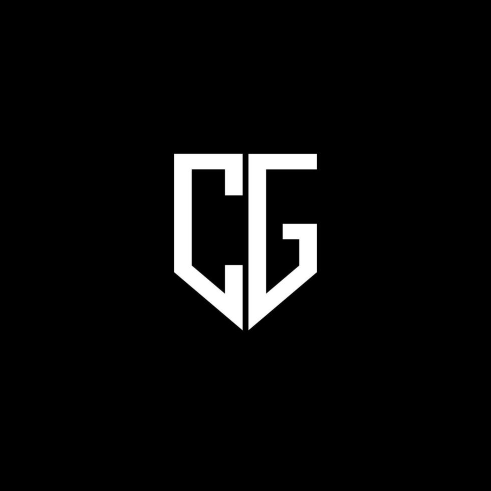 diseño de logotipo de letra cg con fondo negro en illustrator. logotipo vectorial, diseños de caligrafía para logotipo, afiche, invitación, etc. vector