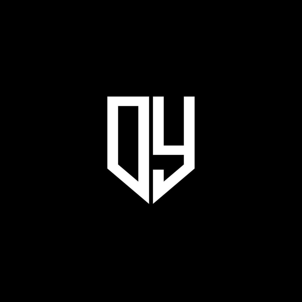 DY letter logo design with black background in illustrator. Vector logo, calligraphy designs for logo, Poster, Invitation, etc.