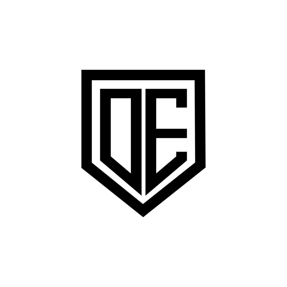 DE letter logo design with white background in illustrator. Vector logo, calligraphy designs for logo, Poster, Invitation, etc.