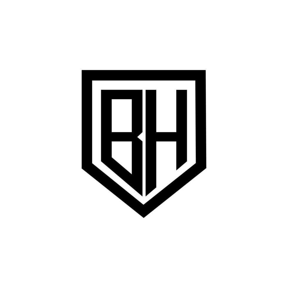 diseño de logotipo de letra bh con fondo blanco en illustrator. logotipo vectorial, diseños de caligrafía para logotipo, afiche, invitación, etc. vector