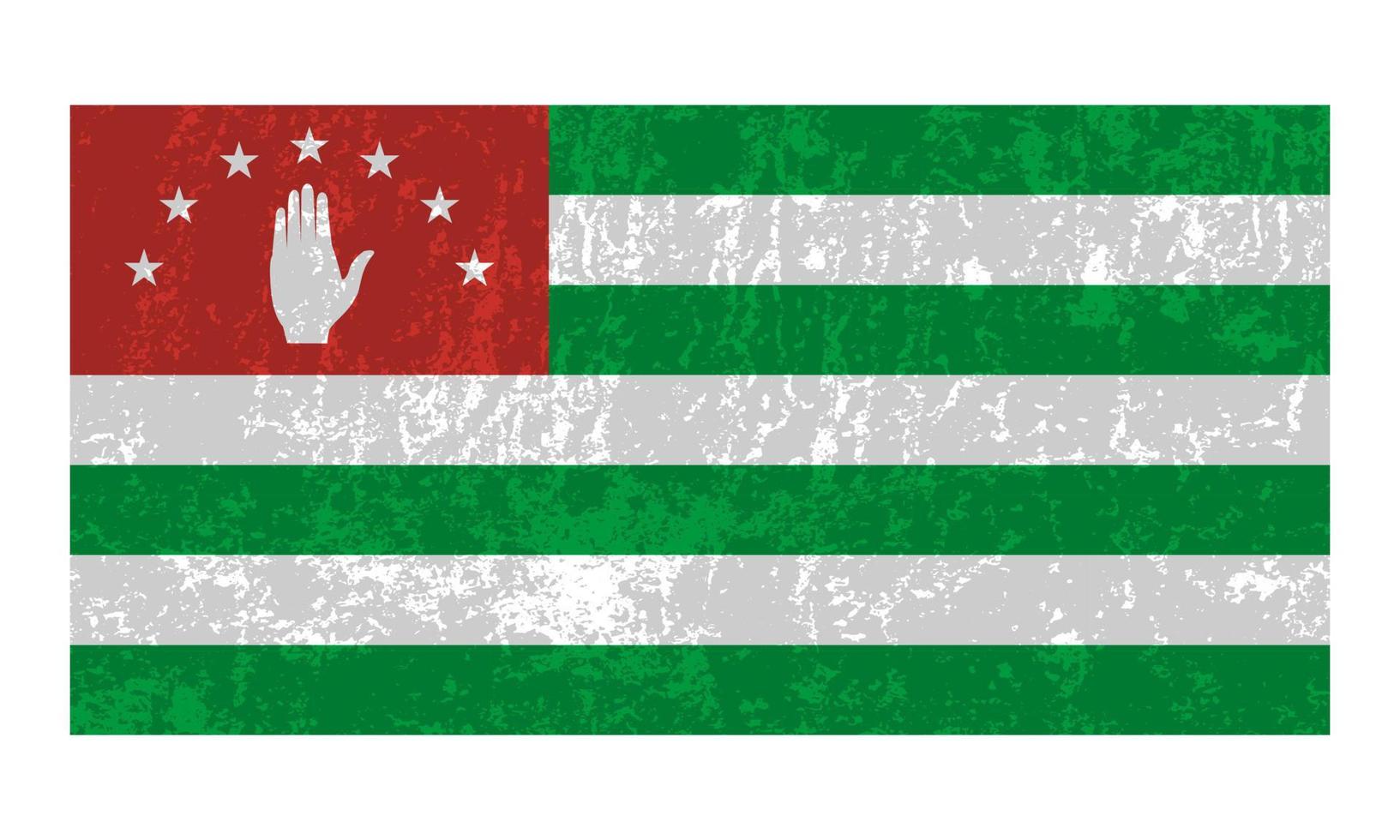 Republic of Abkhazia flag, official colors and proportion. Vector illustration.
