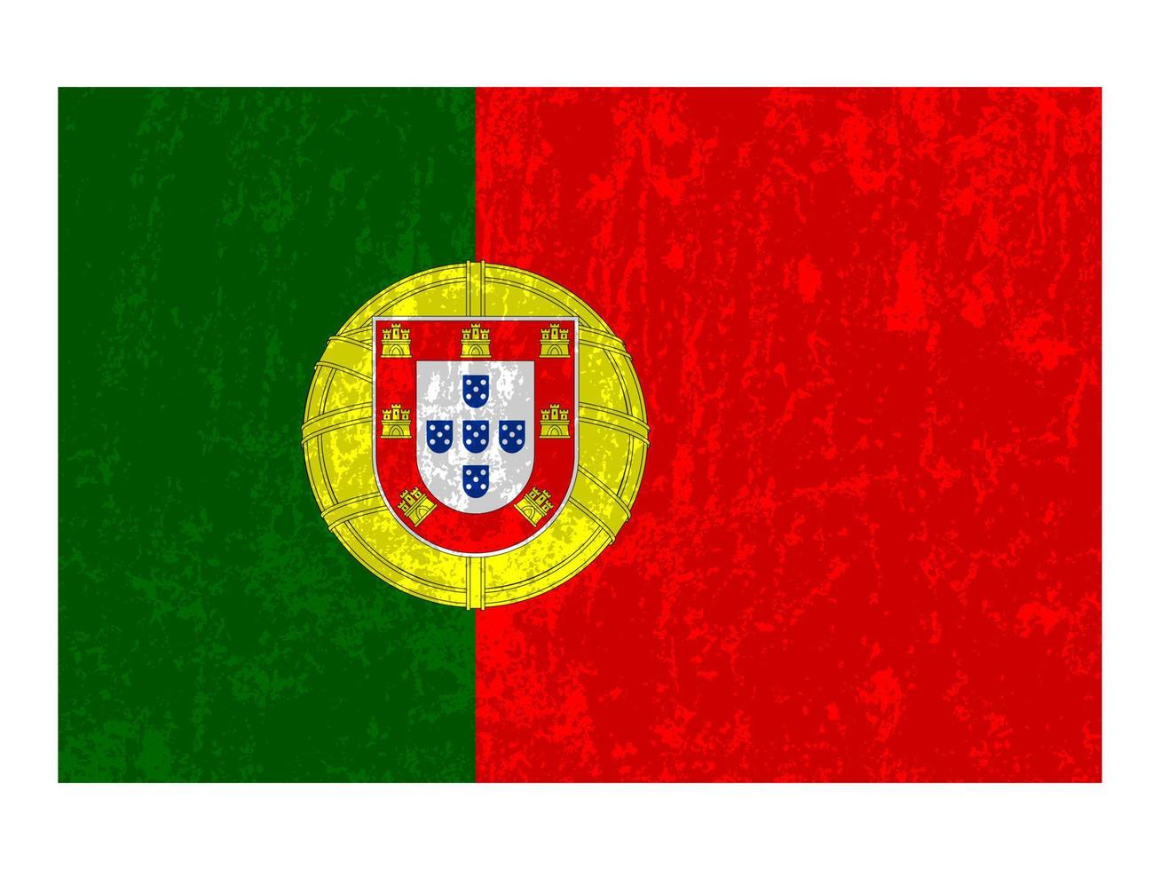Portugal flag, official colors and proportion. Vector illustration.