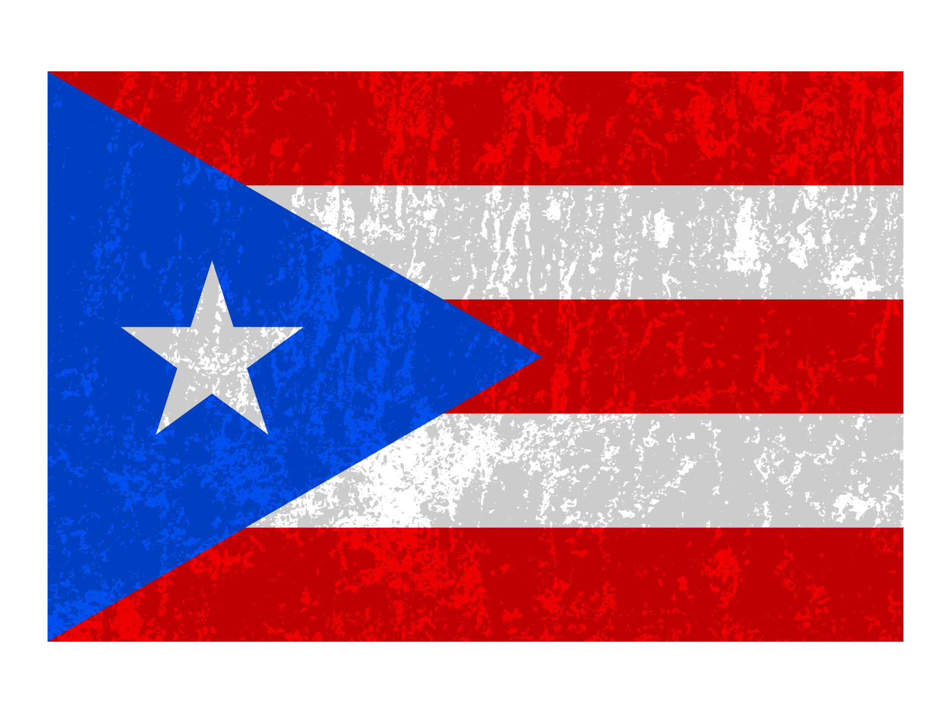 Puerto Rico flag, official colors and proportion. Vector illustration
