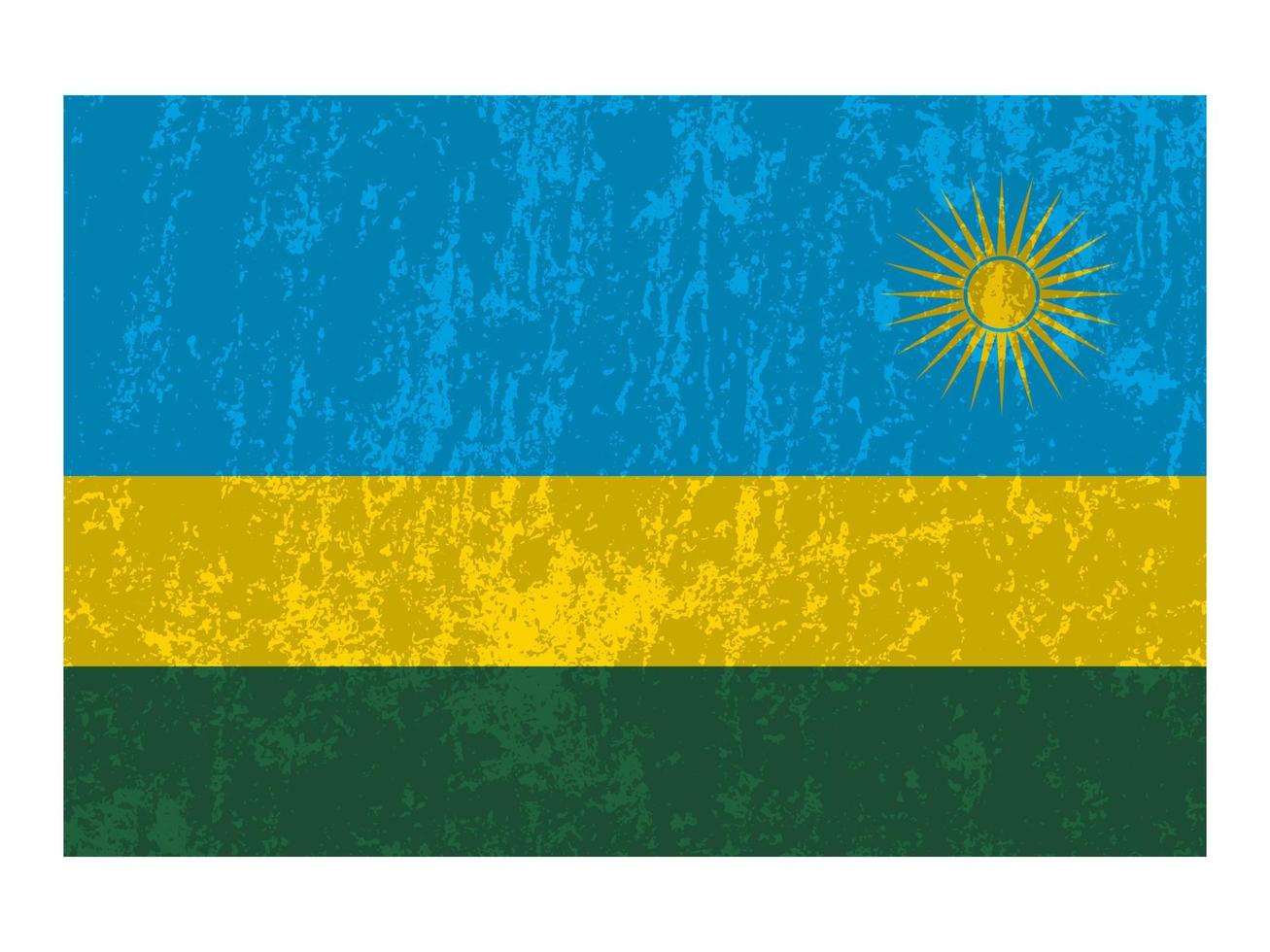 Rwanda flag, official colors and proportion. Vector illustration.