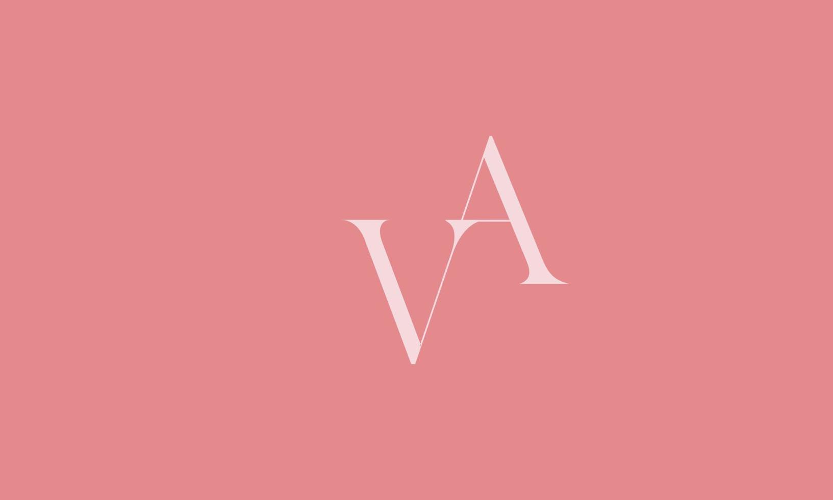 VA Alphabet letters Initials Monogram logo vector