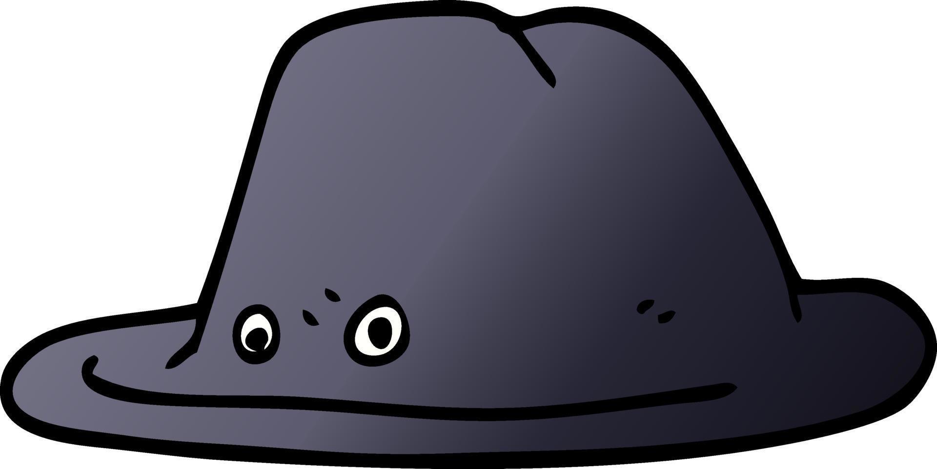 cartoon doodle hat vector