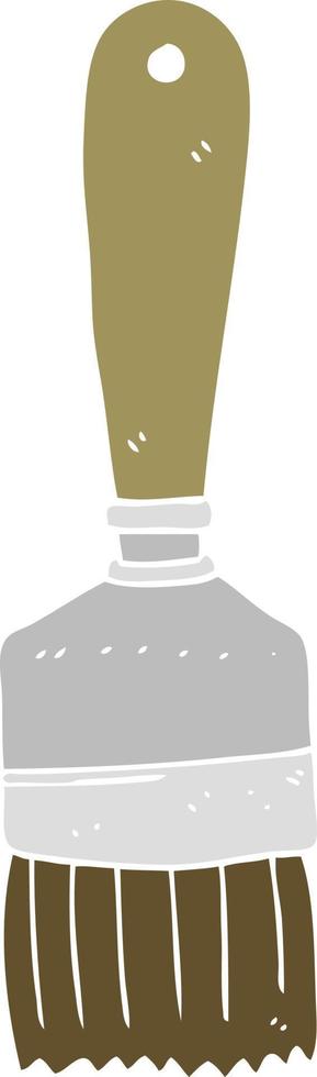 flat color illustration of a cartoon paint brush vector