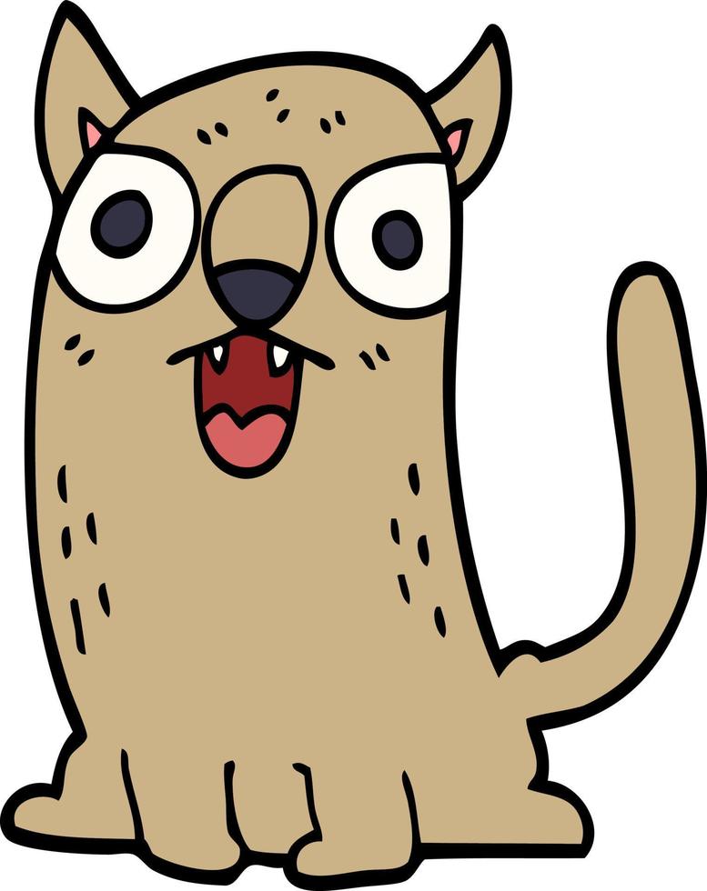 cartoon doodle funny cat vector