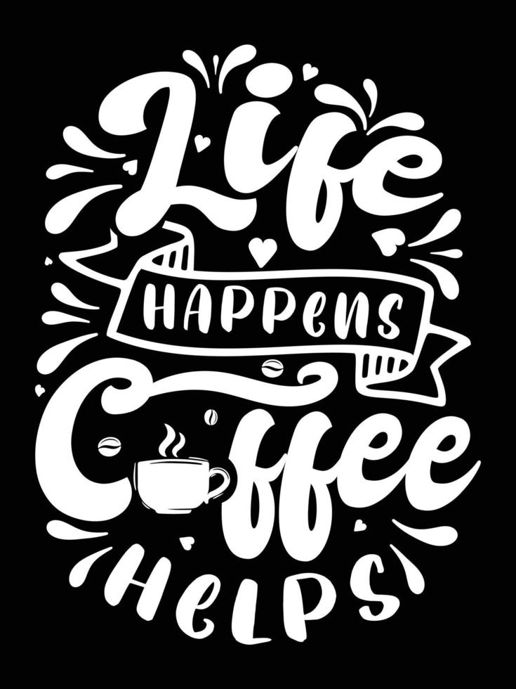 Coffee creative new typography t shirt design vector