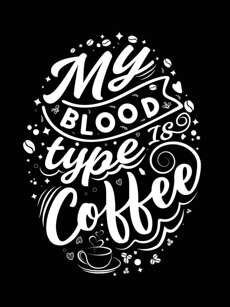 Coffee creative new typography t shirt design vector
