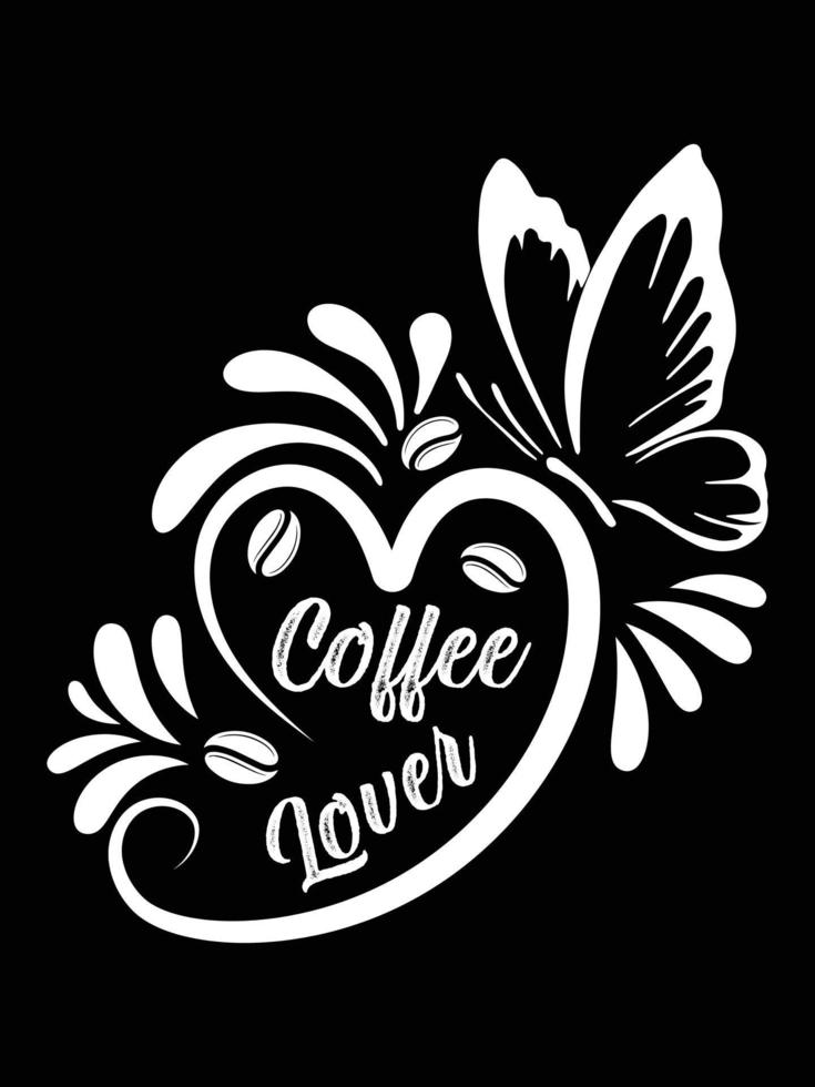 vector de diseño de camiseta de tipografía nueva creativa de café